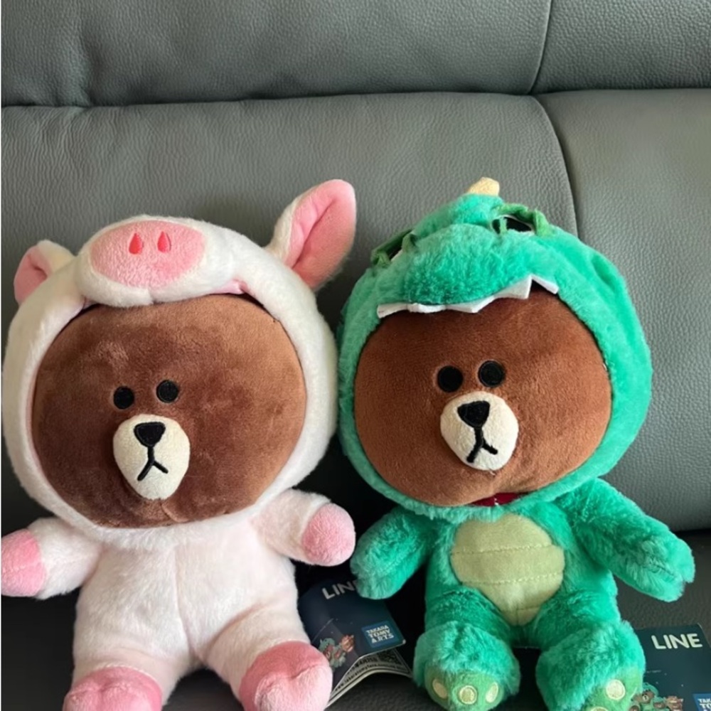 Brown Bear Pig Costume Plush Doll